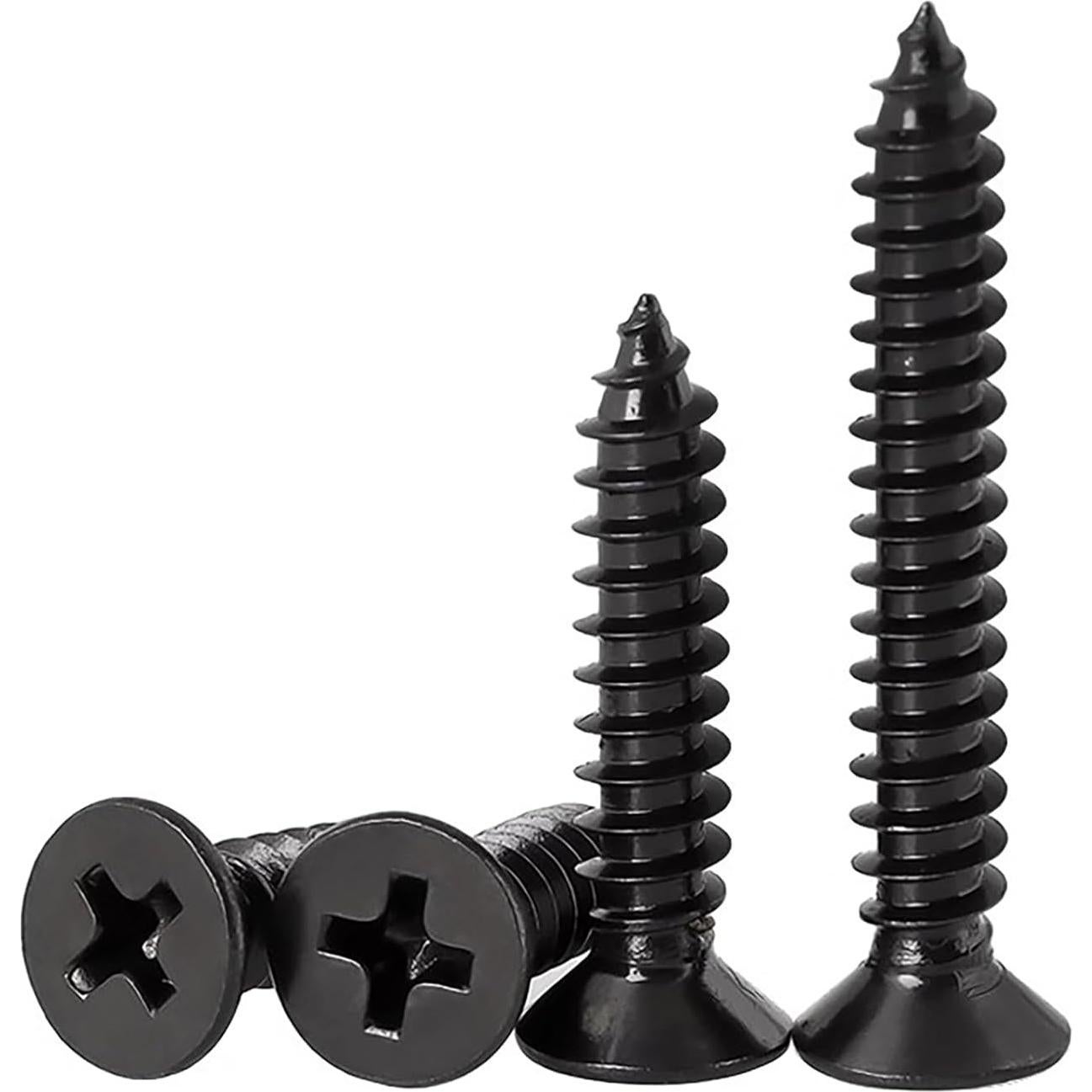 Juego de 100 Tornillos Autoperforantes M5 Phillips Negro