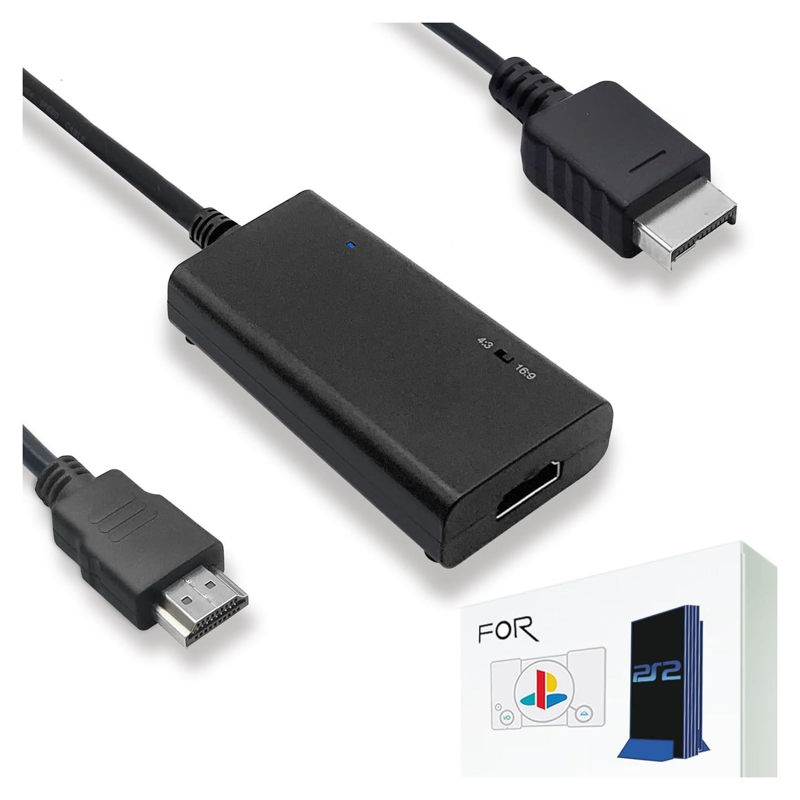 Cable HDMI LevelHike PS1/PS2 RGB 720P 1m/6m con interruptor