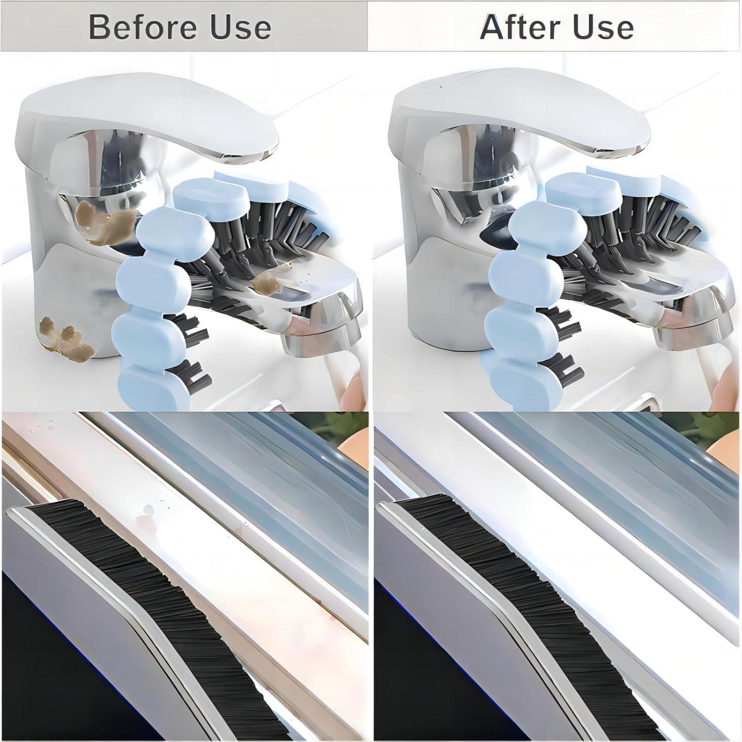 Juego de Cepillos de Limpieza POPGIO 3 Piezas Cerdas Duras