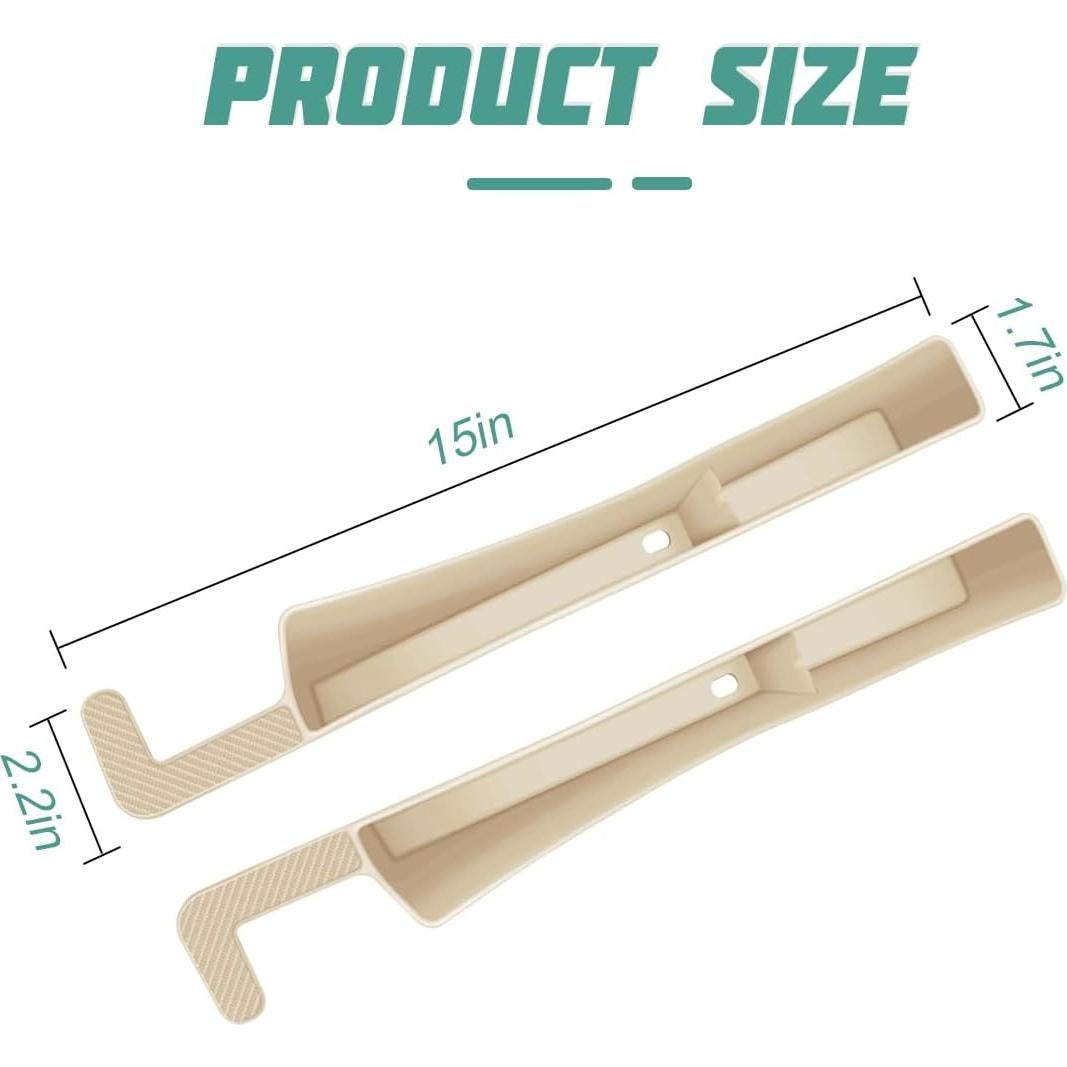 2 Piezas Relleno Espacio Asientos Coche Zpana Beige