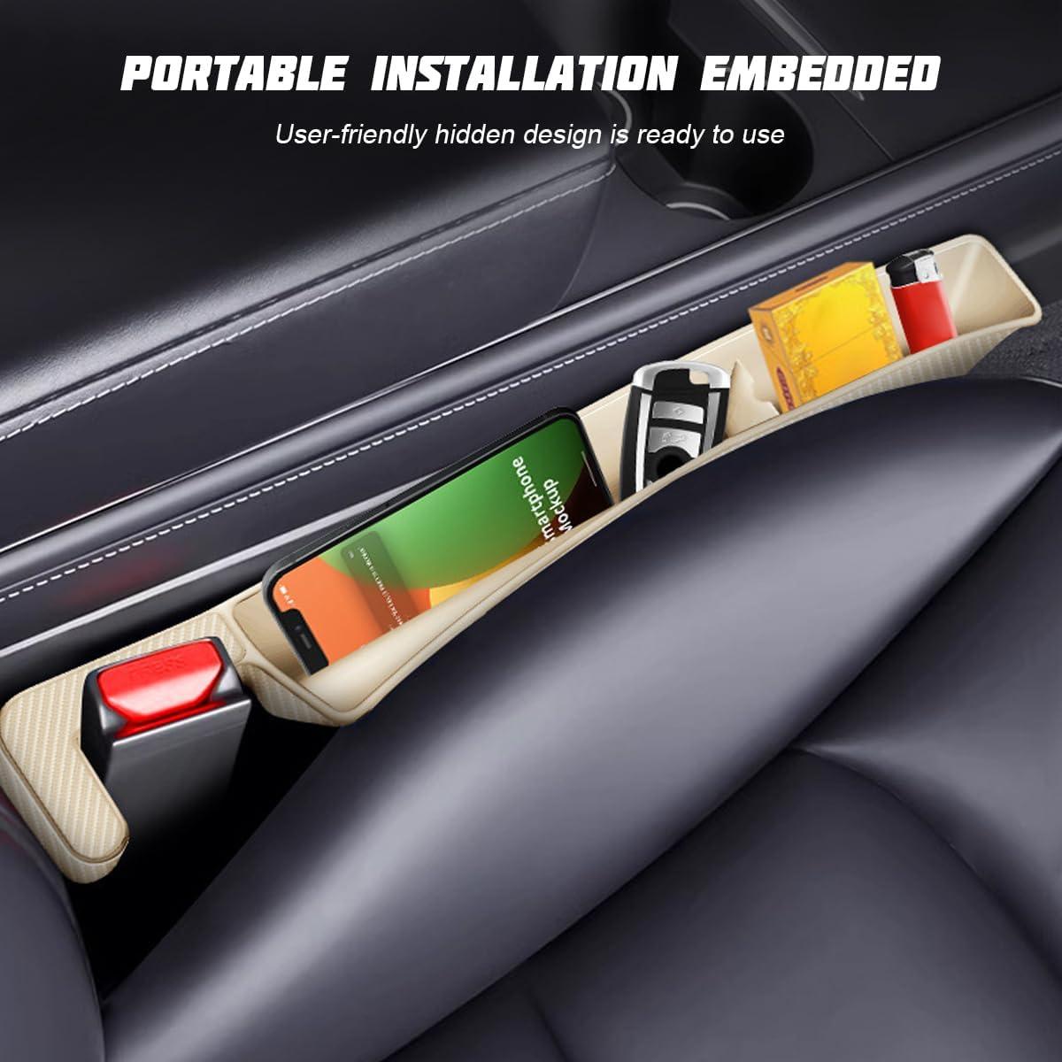 2 Piezas Relleno Espacio Asientos Coche Zpana Beige