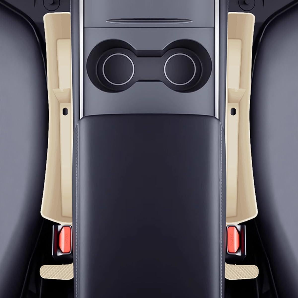 2 Piezas Relleno Espacio Asientos Coche Zpana Beige