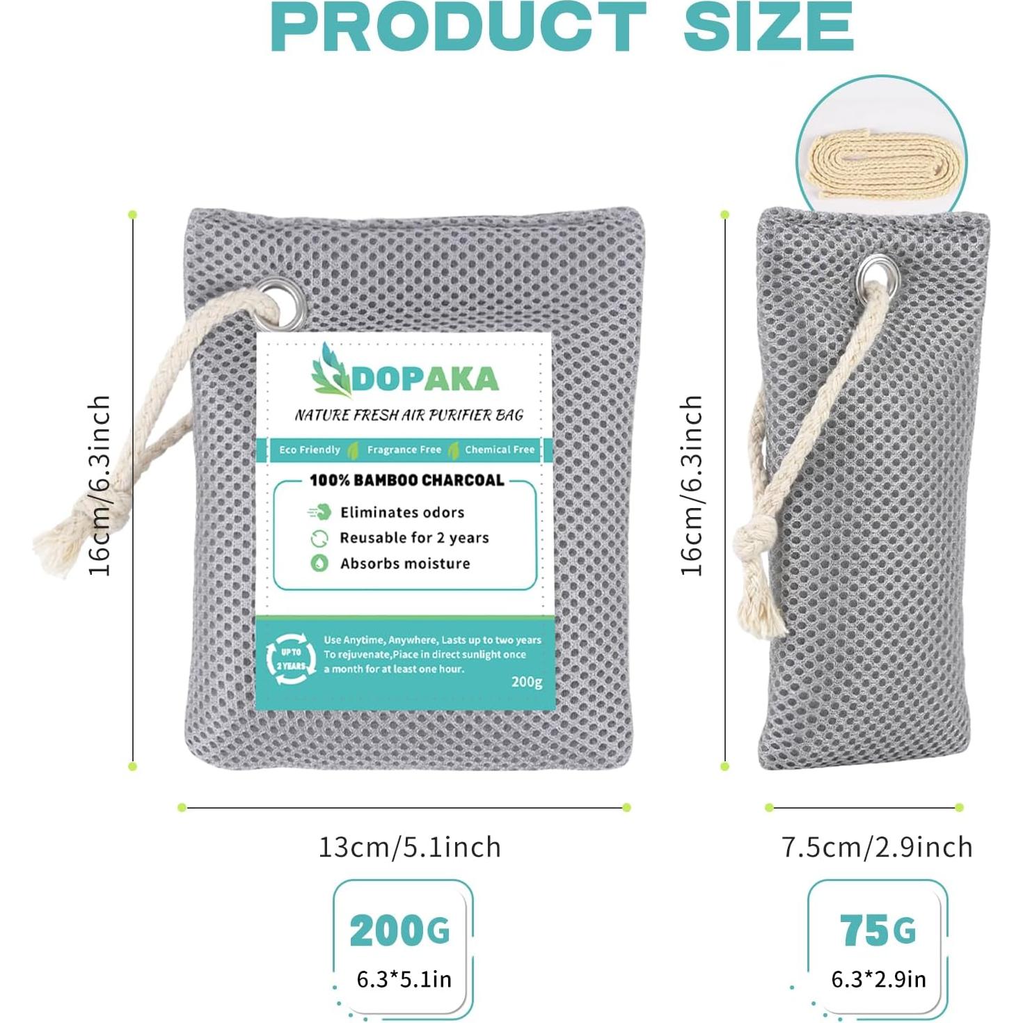 Bolsas Purificadoras de Aire DOPAKA 4x200g Carbón Activado