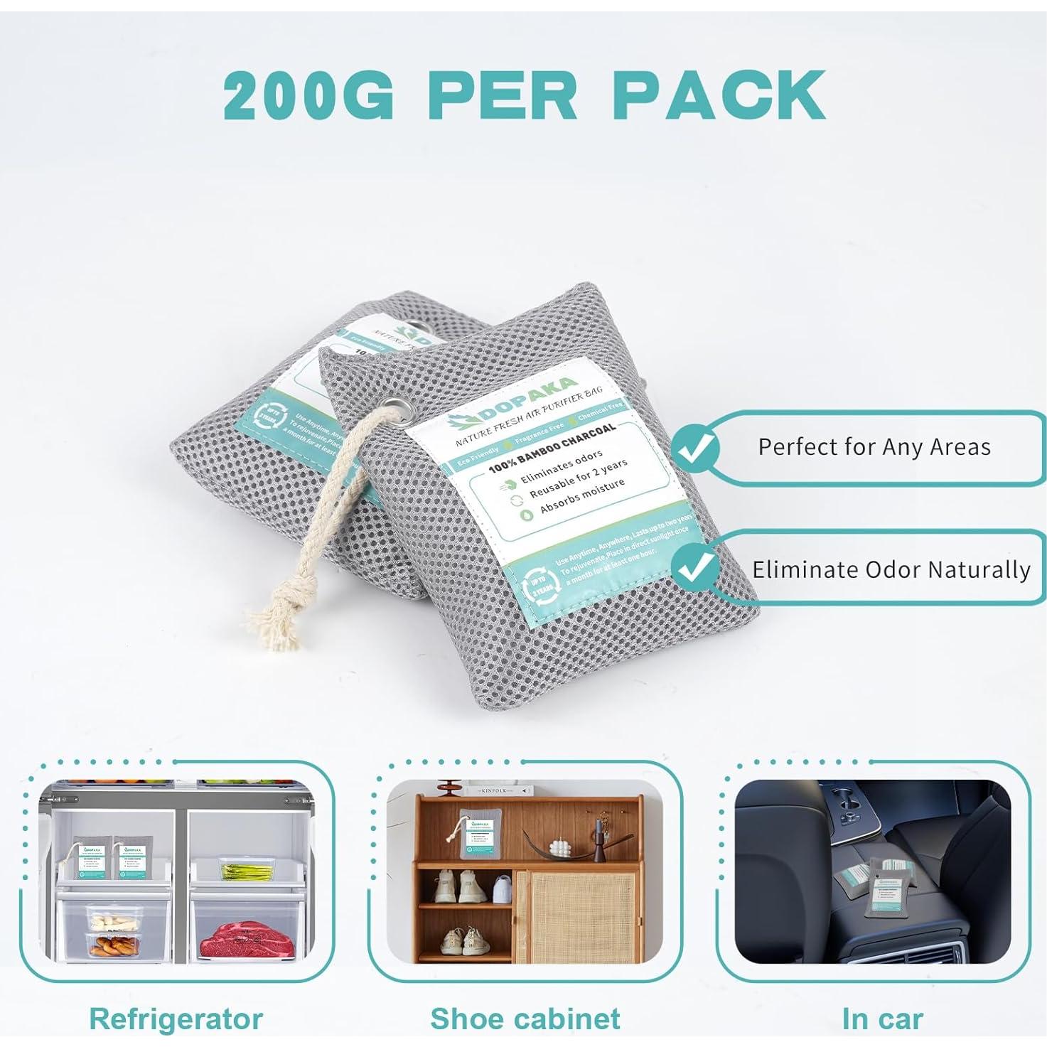 Bolsas Purificadoras de Aire DOPAKA 4x200g Carbón Activado