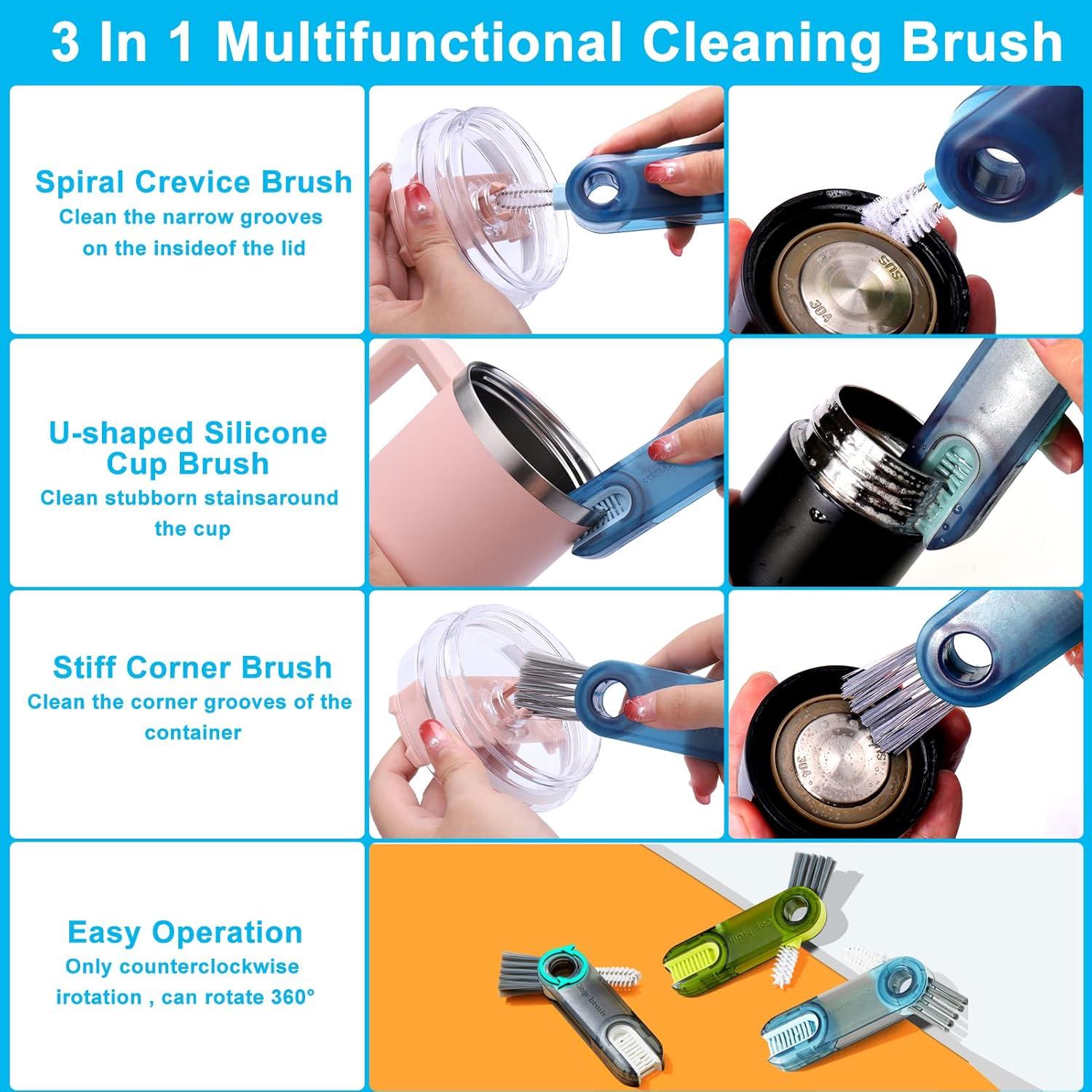 Kit de Cepillos Limpiadores de Botellas XANGNIER - 3 Piezas