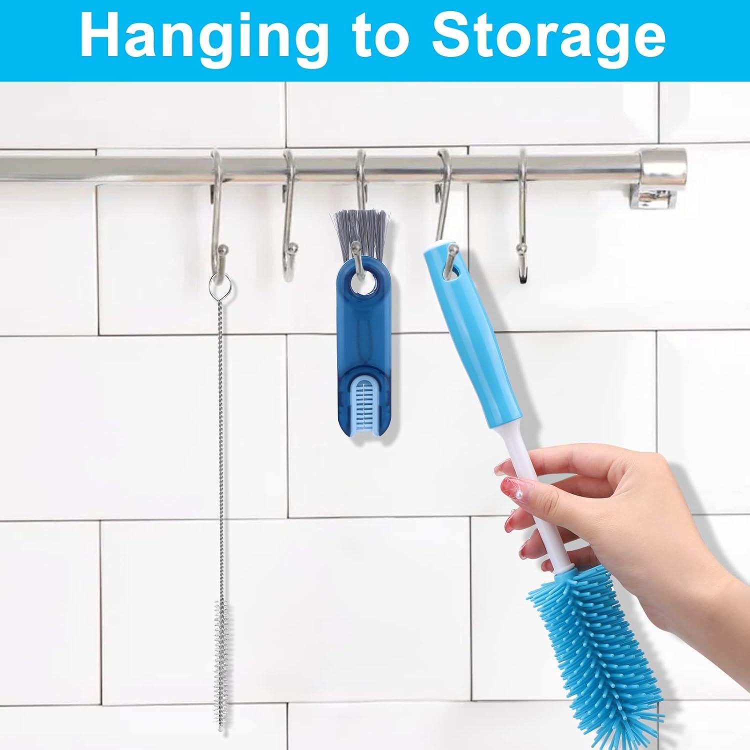 Kit de Cepillos Limpiadores de Botellas XANGNIER - 3 Piezas