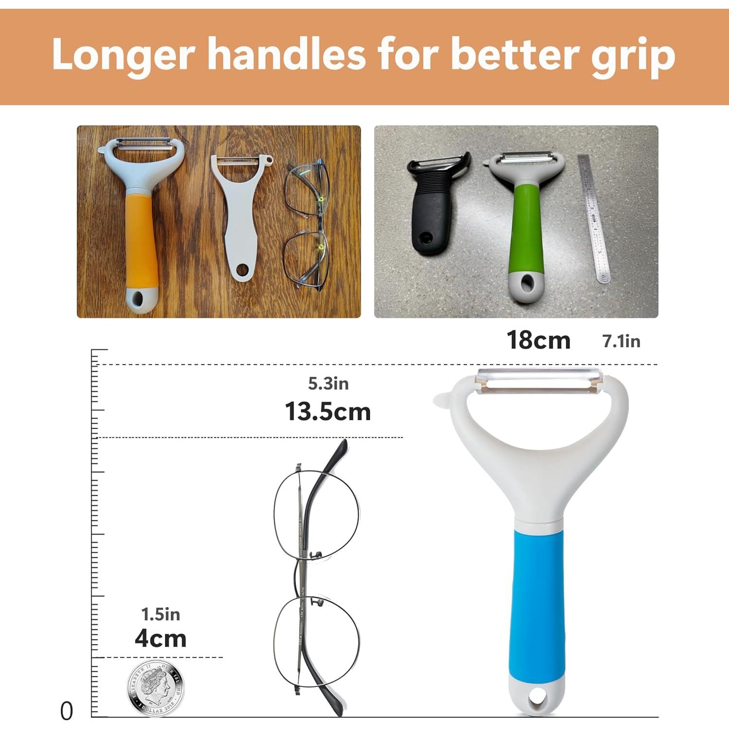 Pelador de Verduras y Frutas Li & Zhao en Y - Azul