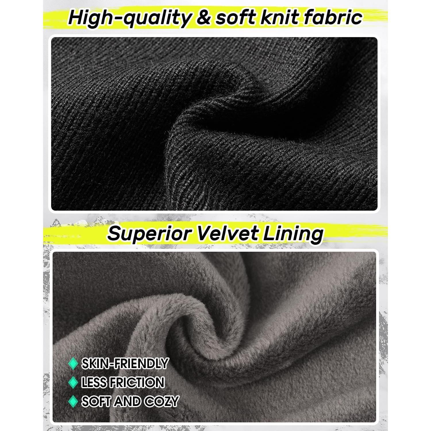 Cinta para la cabeza térmica de felpa negra - Calentador de orejas