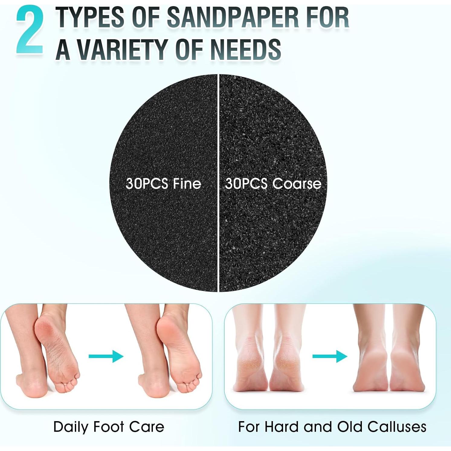 Removedor de Callos Eléctrico KZAOPZ con Velocidad Ajustable y 60 Discos