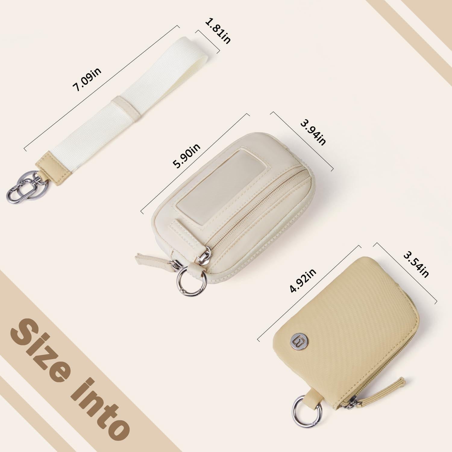 Cartera de muñeca POIUGOYA RFID Doble Bolsa Mujer