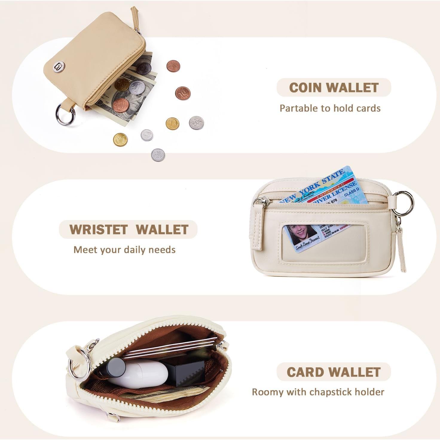 Cartera de muñeca POIUGOYA RFID Doble Bolsa Mujer