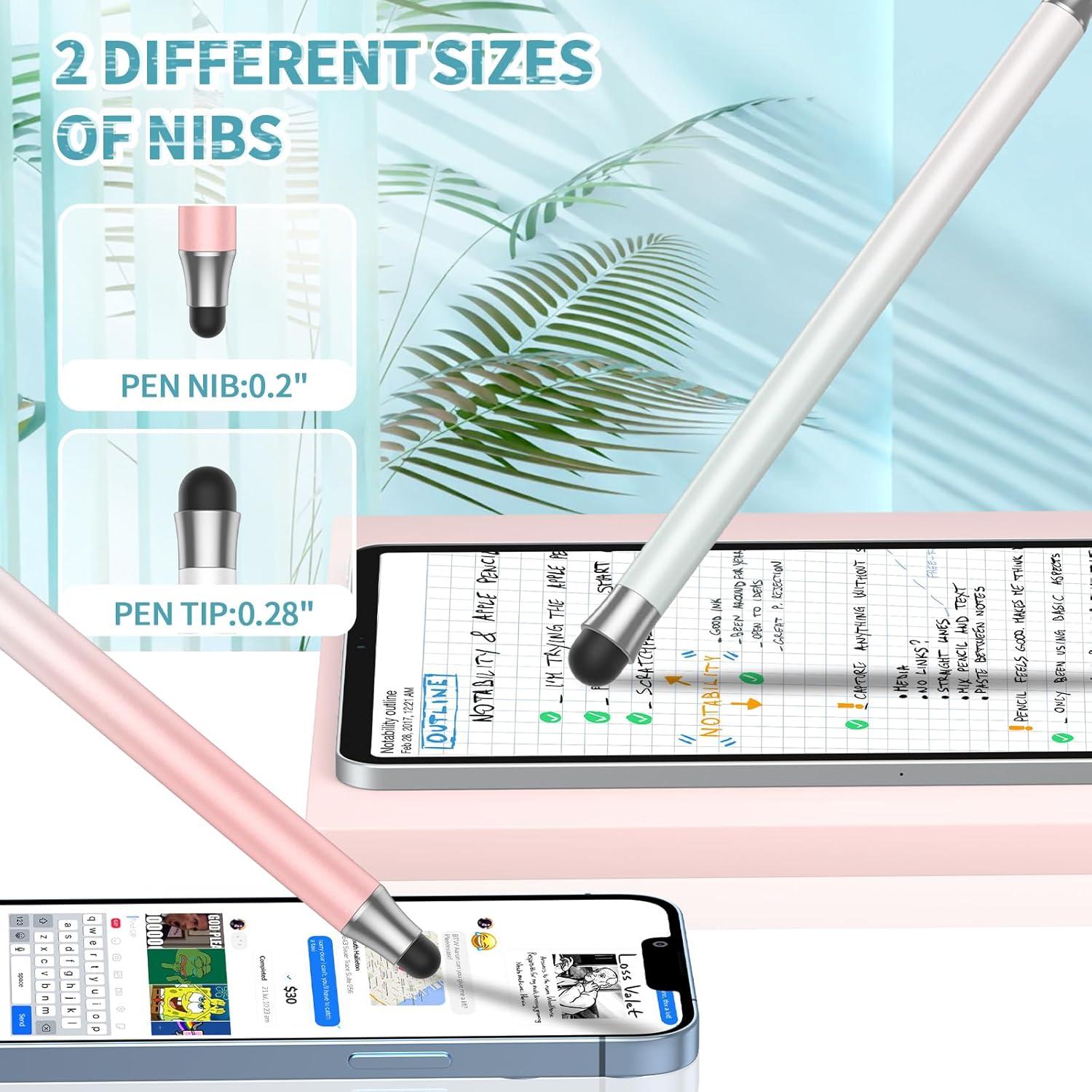 Bolígrafo Stylus 2 en 1 OOCLCURFUL Negro, Alta Precisión, Doble Punta