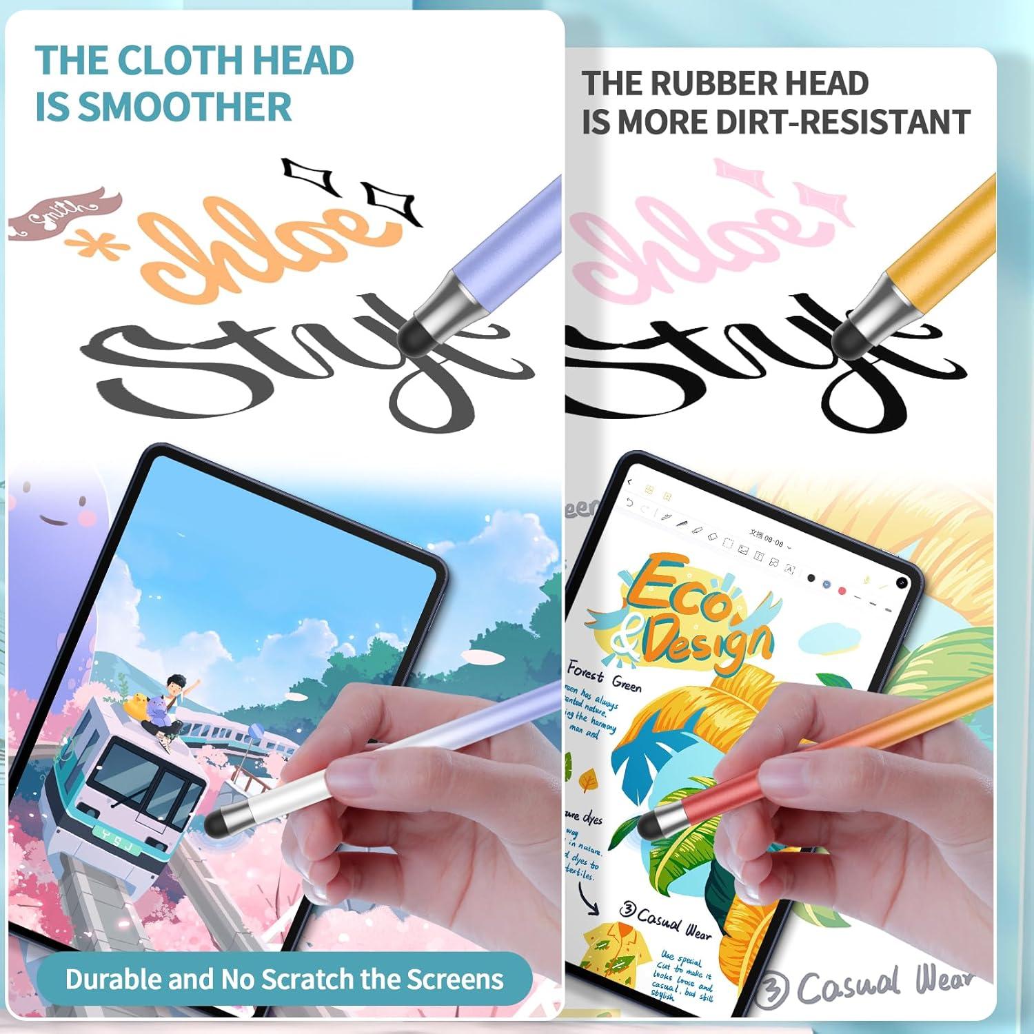 Bolígrafo Stylus 2 en 1 OOCLCURFUL Negro, Alta Precisión, Doble Punta