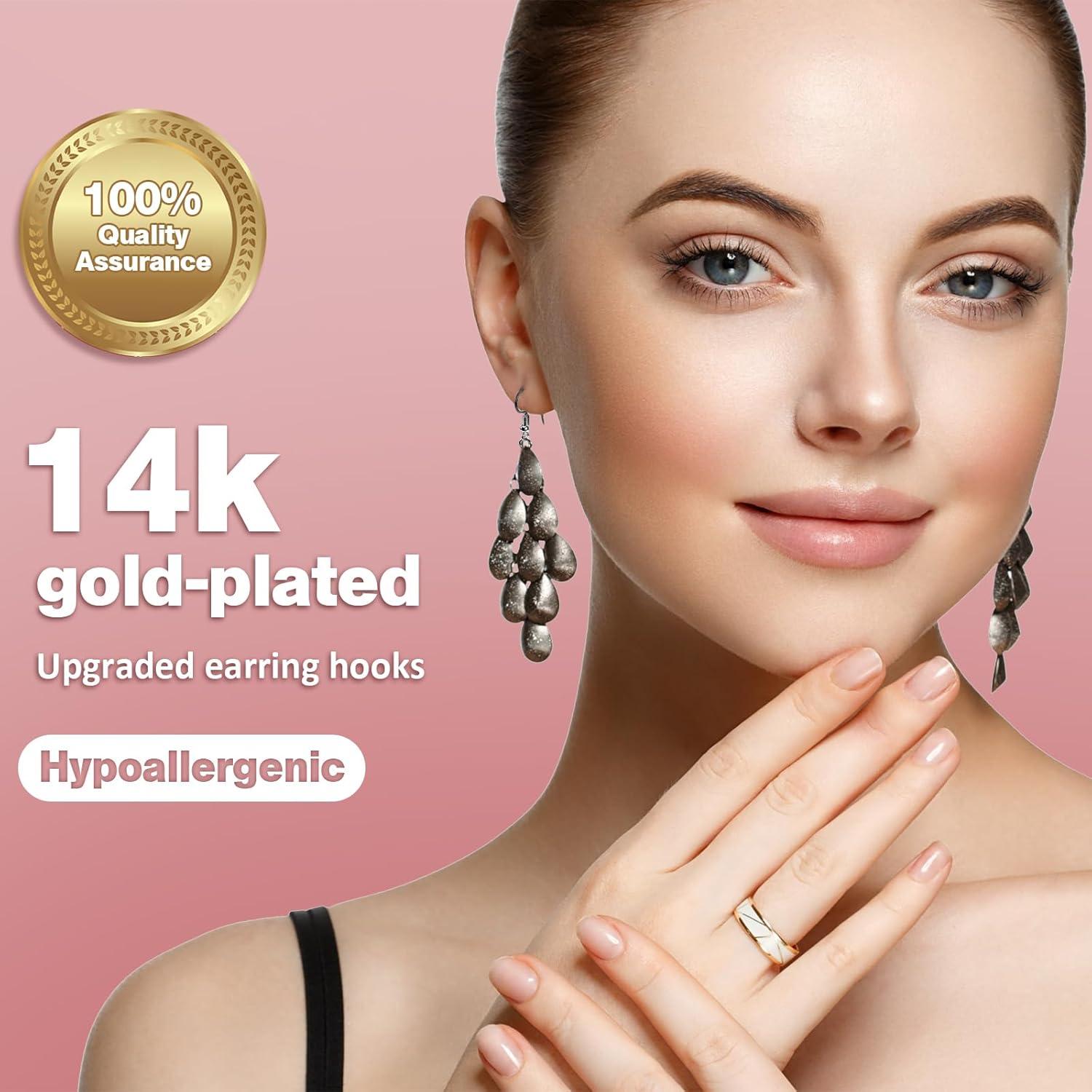 Ganchos de Aretes Hipoalergénicos iewyck Oro 14k 300 Pcs