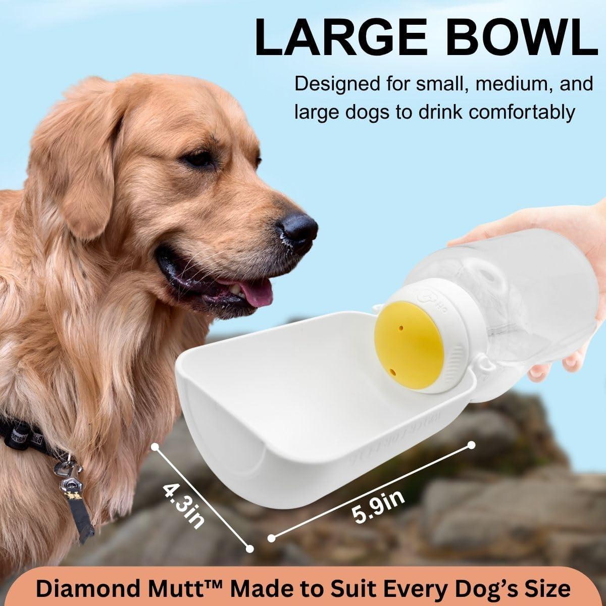 Botella de Agua Portátil para Perros Diamond Mutt 1000ml