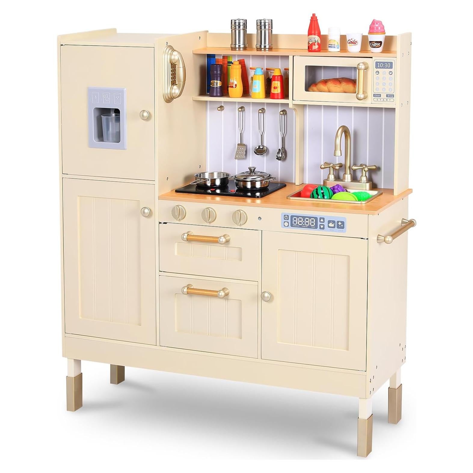Cocina de Juguete Arlopu Beige con Luz y Sonido 103.9 cm