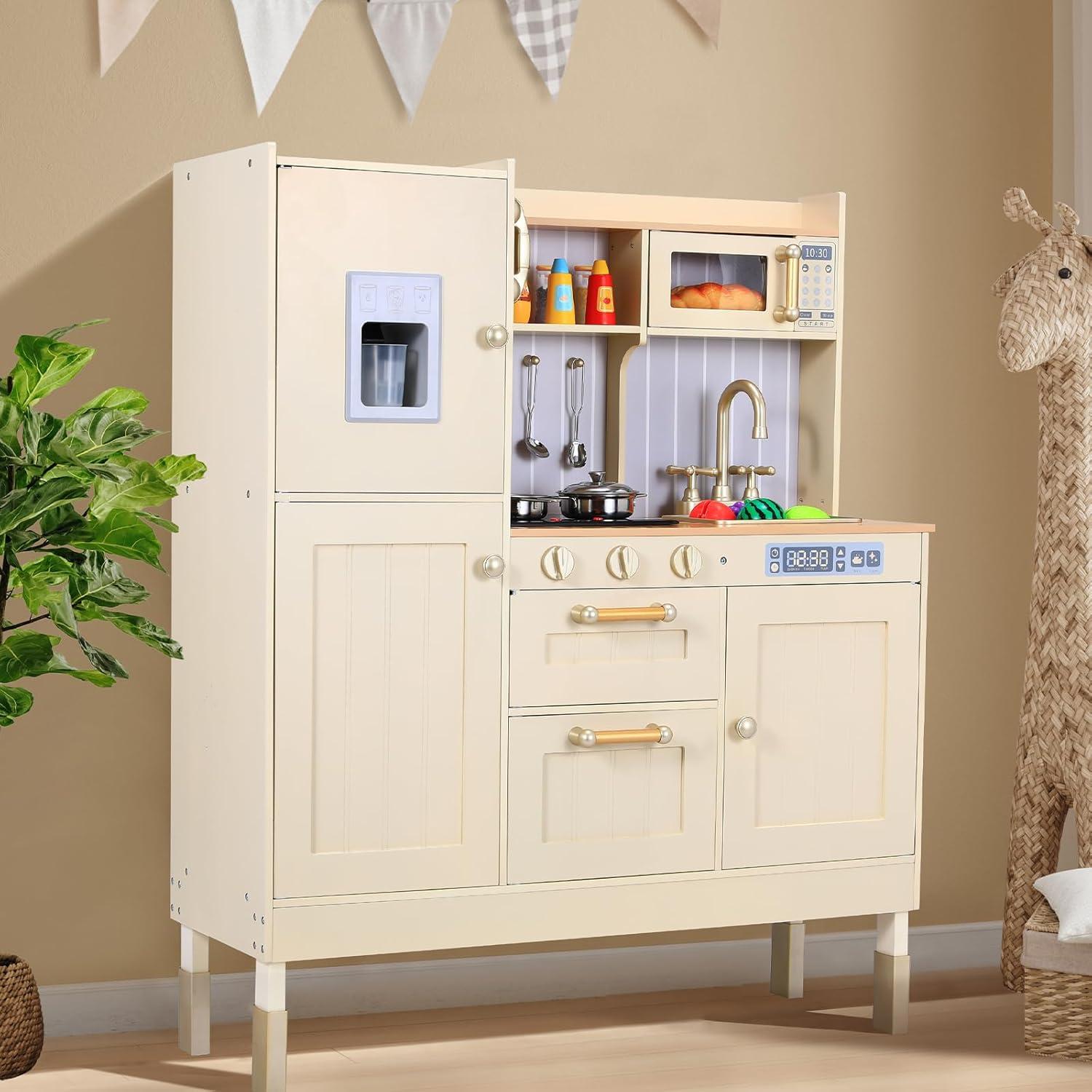 Cocina de Juguete Arlopu Beige con Luz y Sonido 103.9 cm