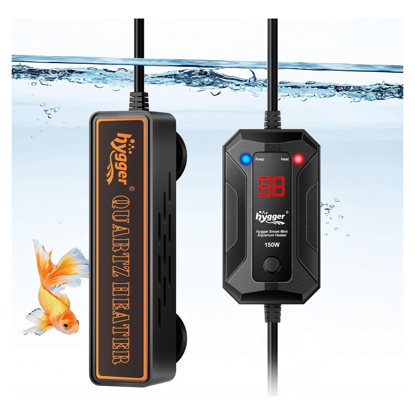 Calentador de Acuario Mini Hygger 50W para 30-60 Litros