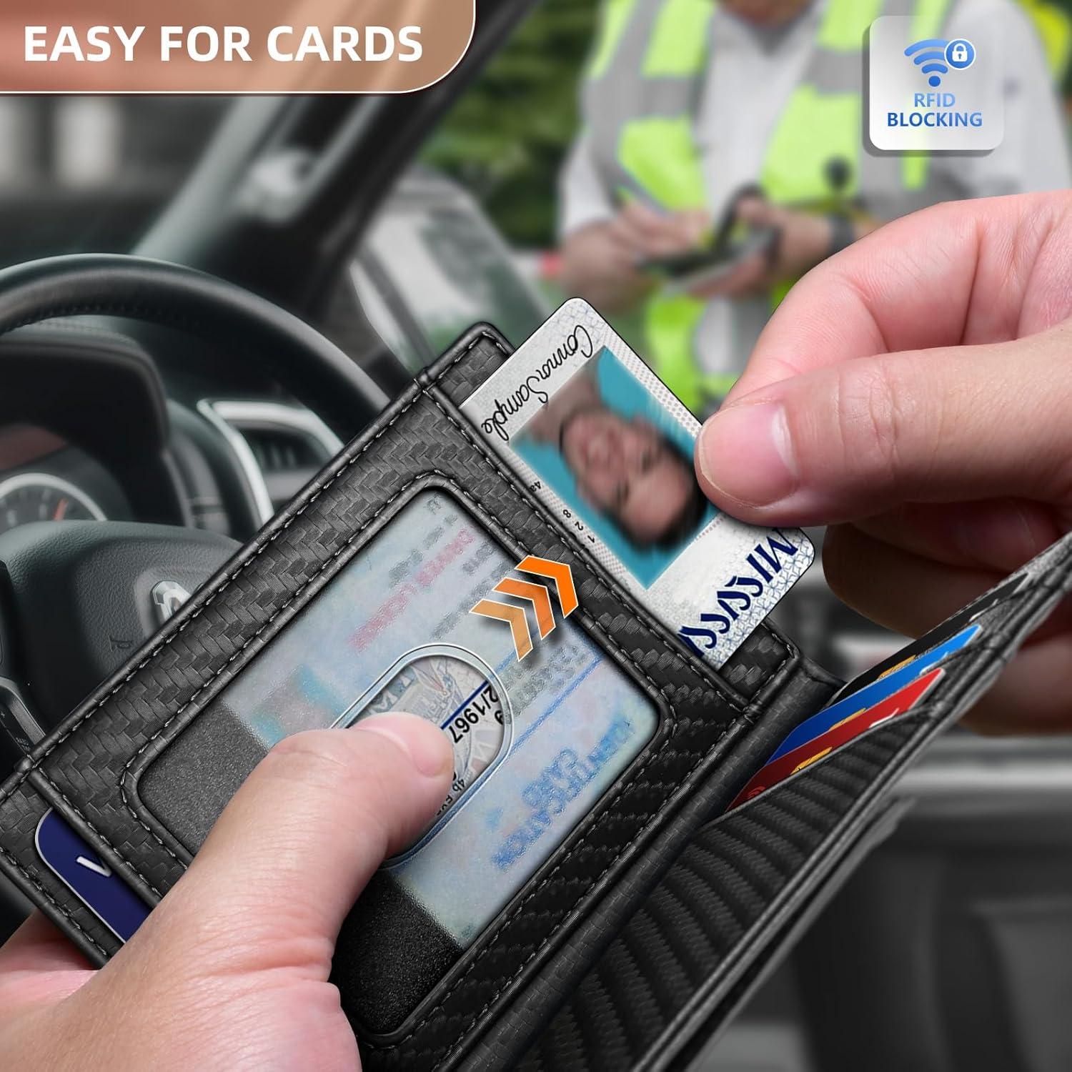 Cartera Slim BULLIANT de Cuero Genuino con Cierre Magnético y Bloqueo RFID