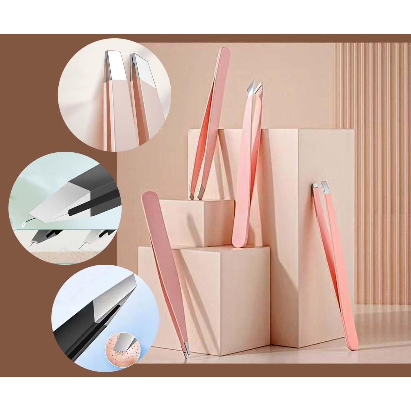 Kit de Pinzas Profesionales Muzioiernsu 9 Piezas Acero Inoxidable