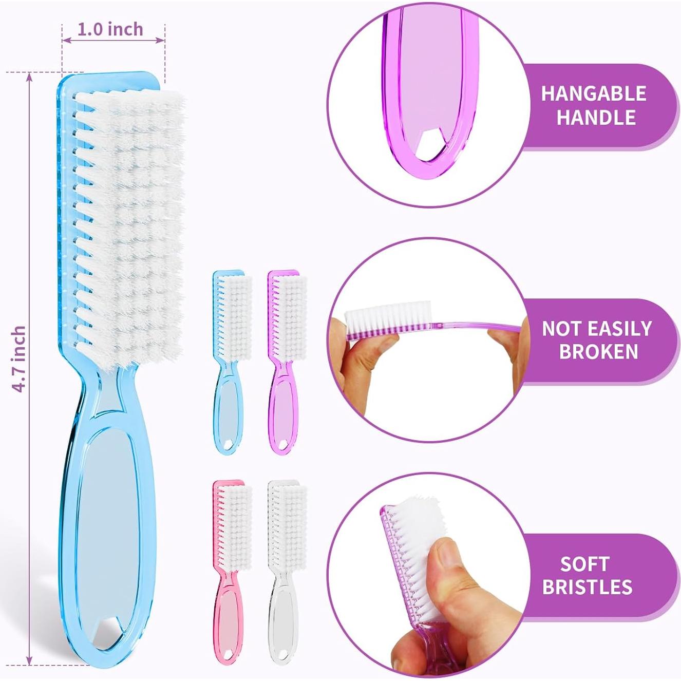 12 Cepillos de Limpieza de Uñas SQULIGT Azul Claro