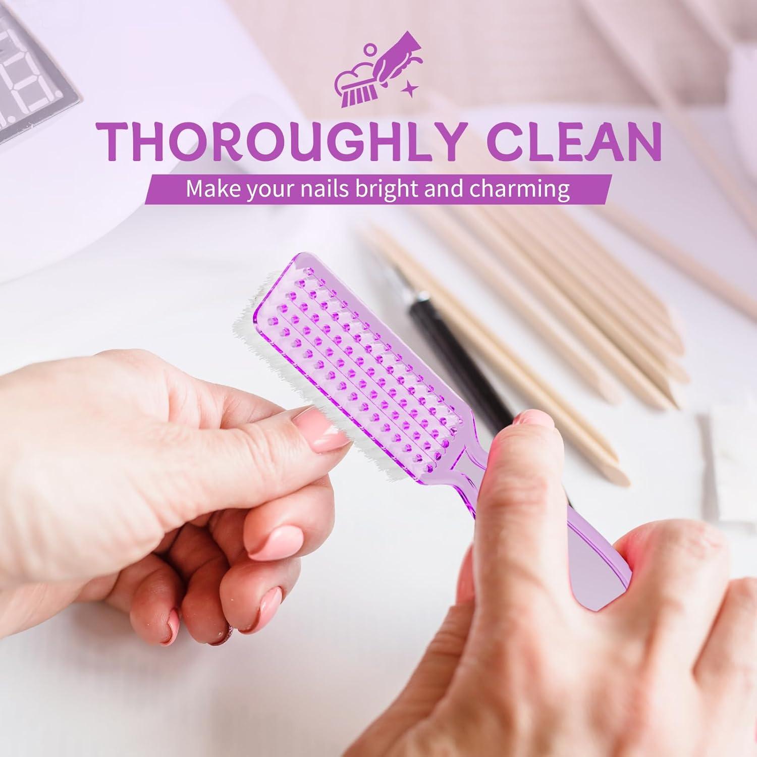 12 Cepillos de Limpieza de Uñas SQULIGT Azul Claro