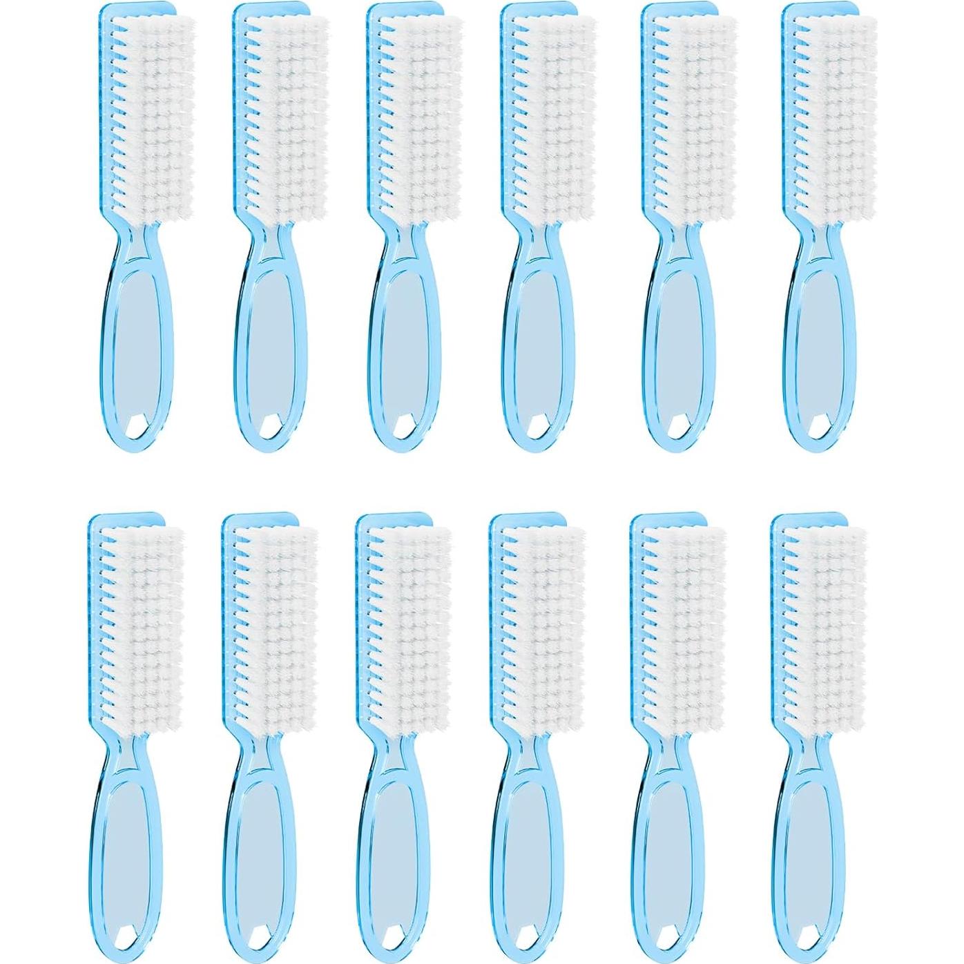 12 Cepillos de Limpieza de Uñas SQULIGT Azul Claro
