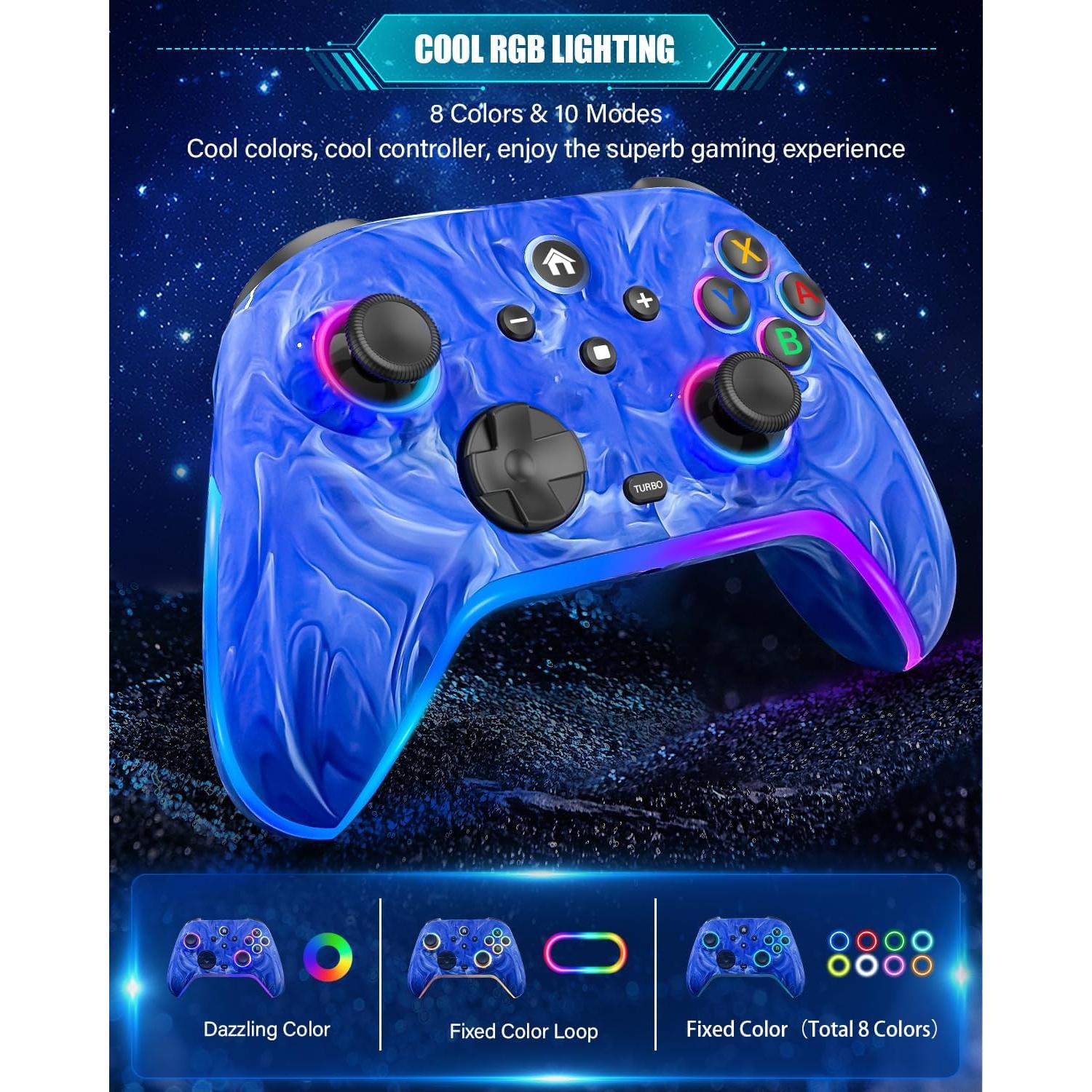 Controlador Inalámbrico KINGLINE para Nintendo Switch - 1200mAh, RGB