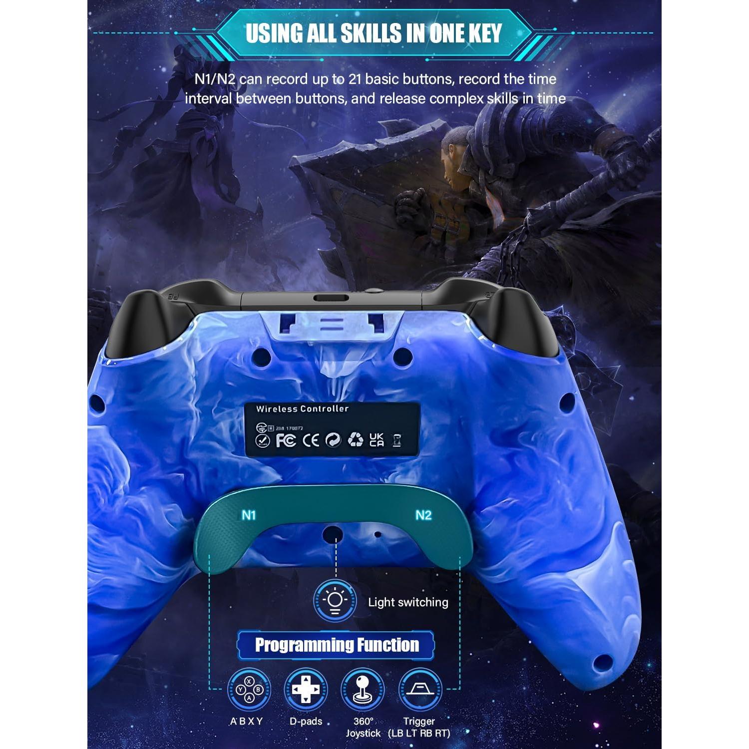 Controlador Inalámbrico KINGLINE para Nintendo Switch - 1200mAh, RGB