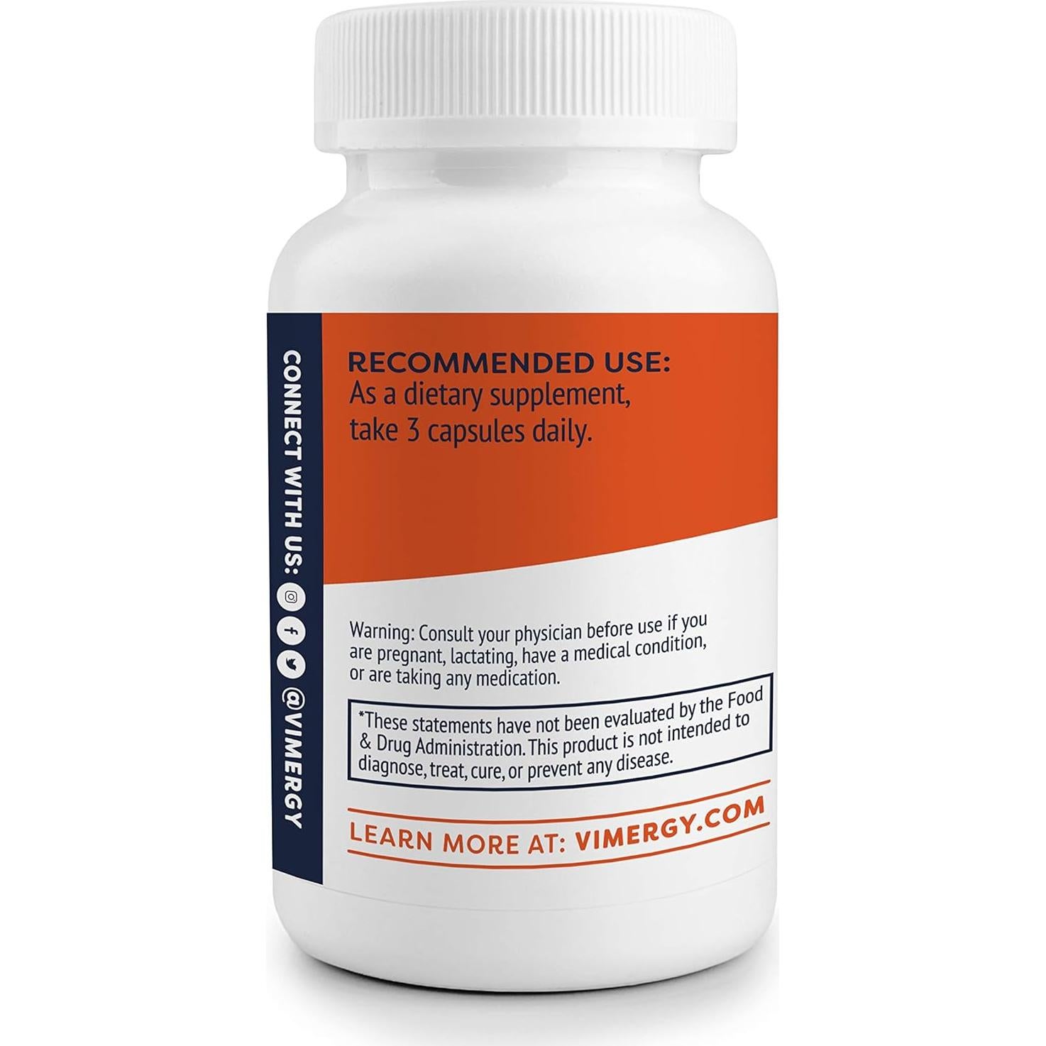 Suplemento de Curcumina Vimergy 1000mg - 90 Cápsulas Líquidas Veganas