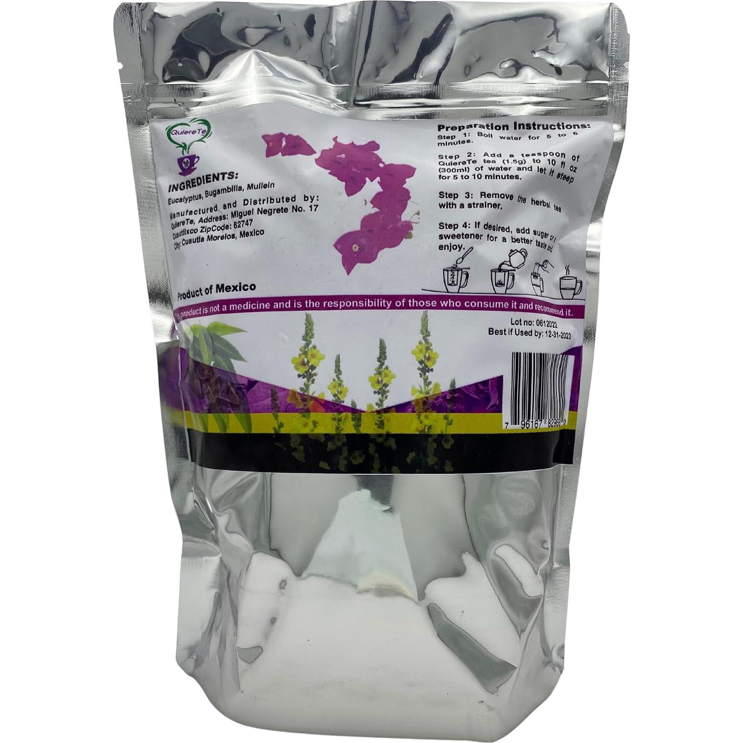 Té Herbal Eucalipto Bougainvillea 150g Quiere Te 100% Natural