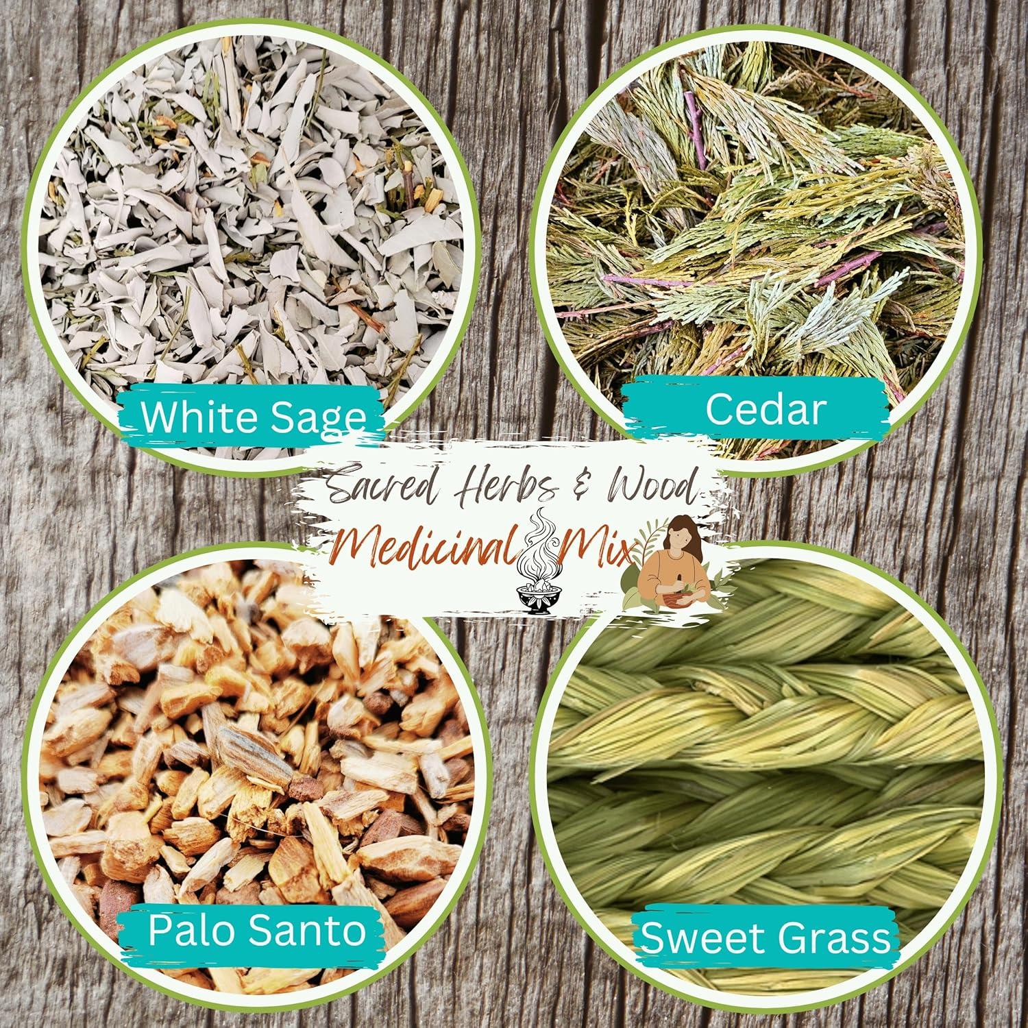 Mezcla de Hierbas para Ahumar Worldly Finds 56.7 g - Salvia, Cedro, Palo Santo