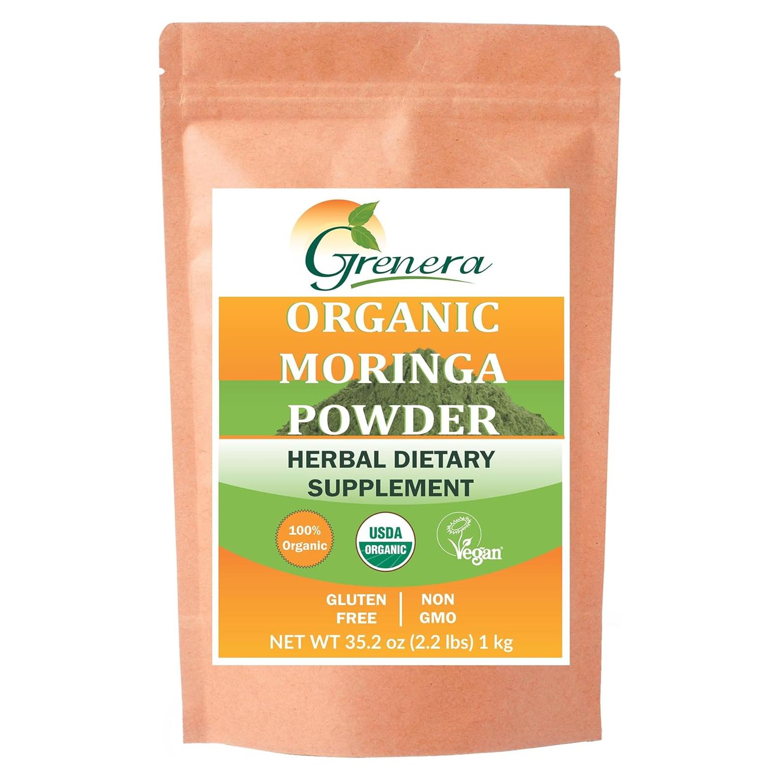Polvo de Moringa Orgánico Grenera 1 kg - Sin Aditivos