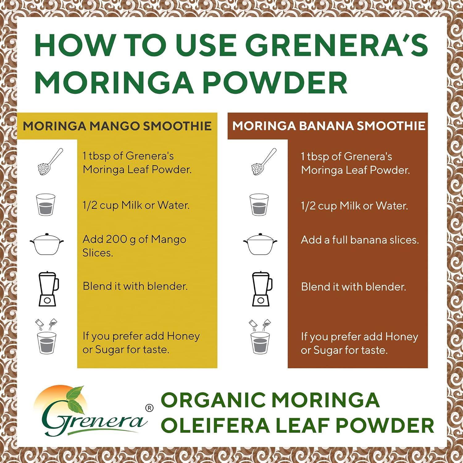 Polvo de Moringa Orgánico Grenera 1 kg - Sin Aditivos