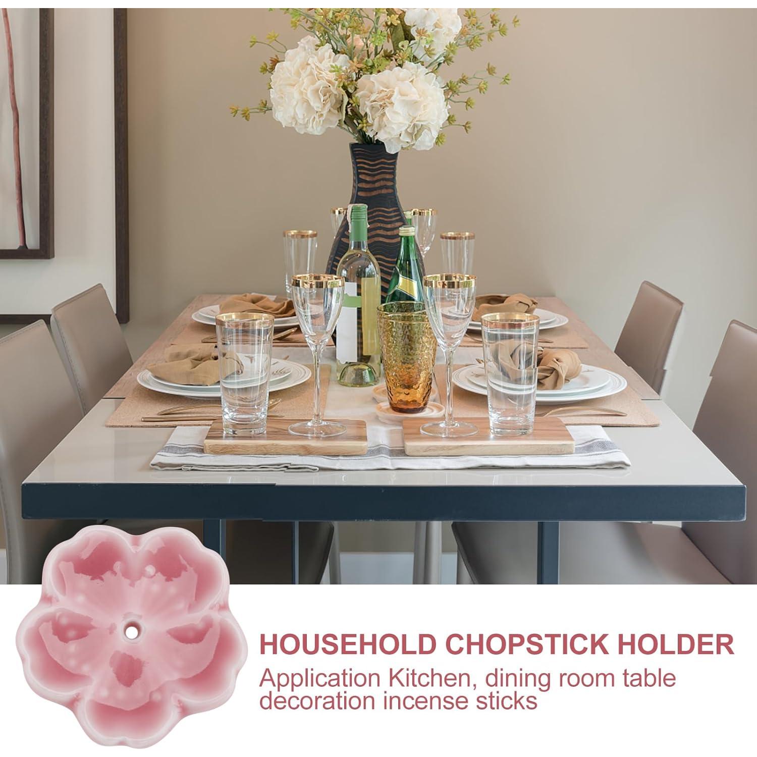 Soporte de Incienso Cerámica IMIKEYA 4 Piezas Rosa