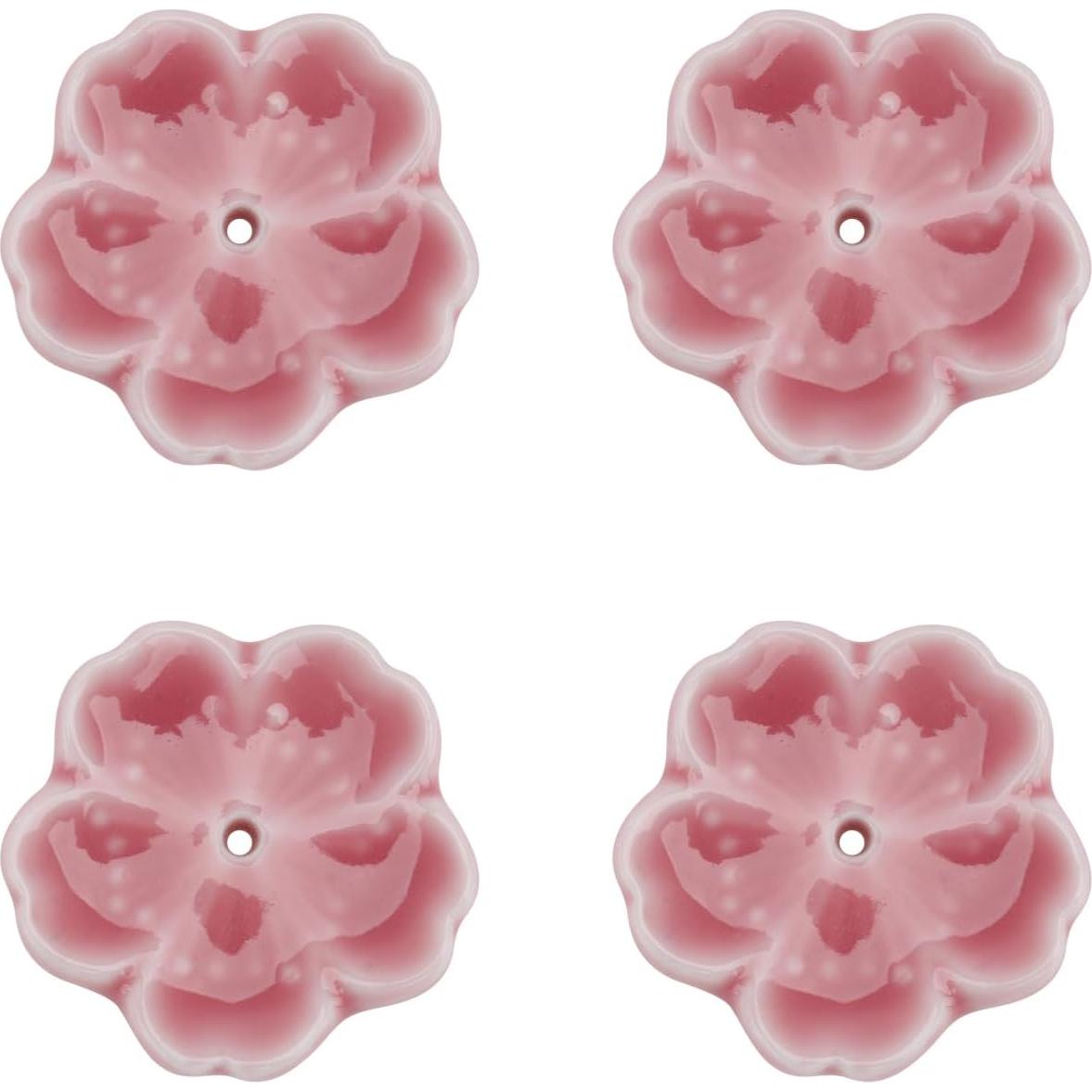 Soporte de Incienso Cerámica IMIKEYA 4 Piezas Rosa