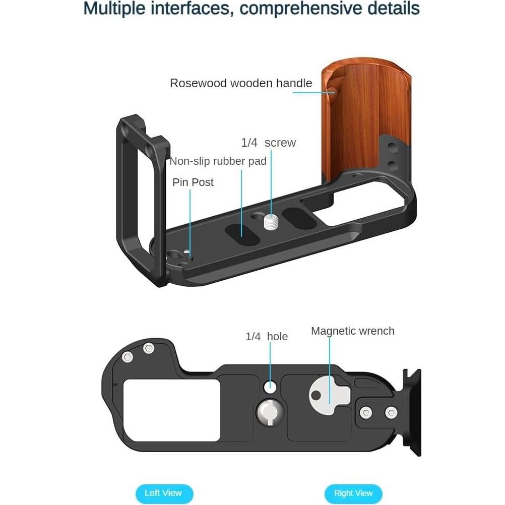 Soporte de Placa L M-REMOTE para Fujifilm X-T50 con Mango