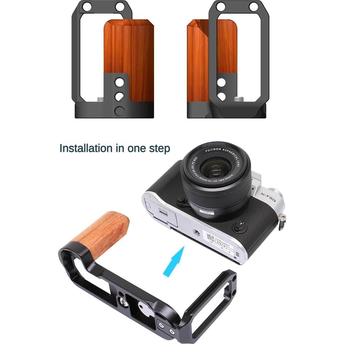 Soporte de Placa L M-REMOTE para Fujifilm X-T50 con Mango