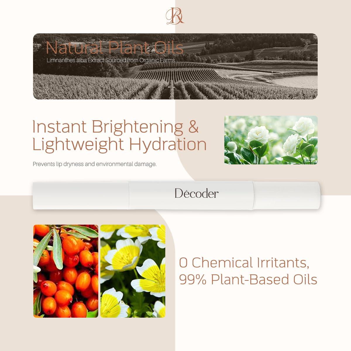 Aceite Labial Hidratante Dédcoder 1 Paquete 100% Natural