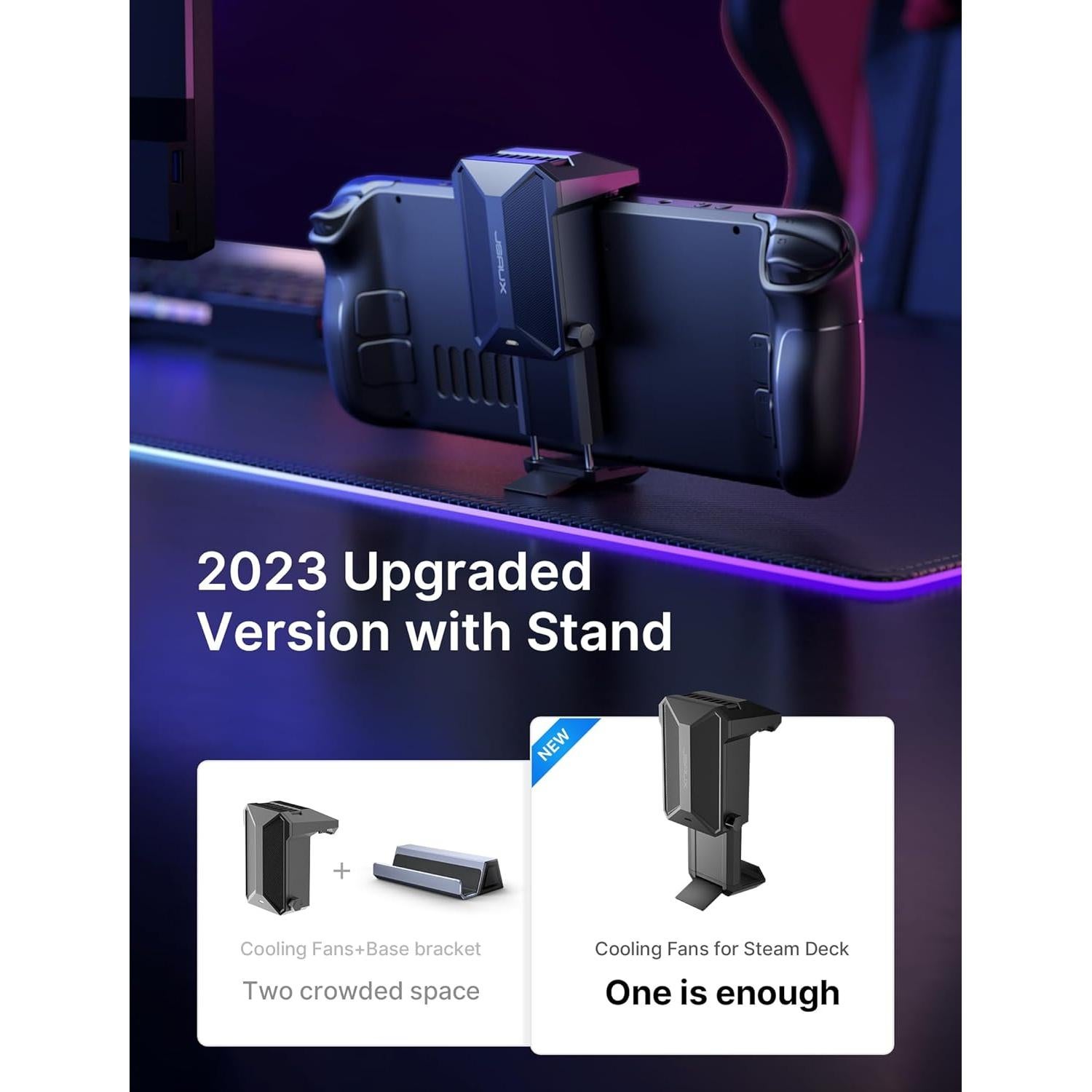 Ventilador JSAUX GP0201 para Steam Deck con Soporte