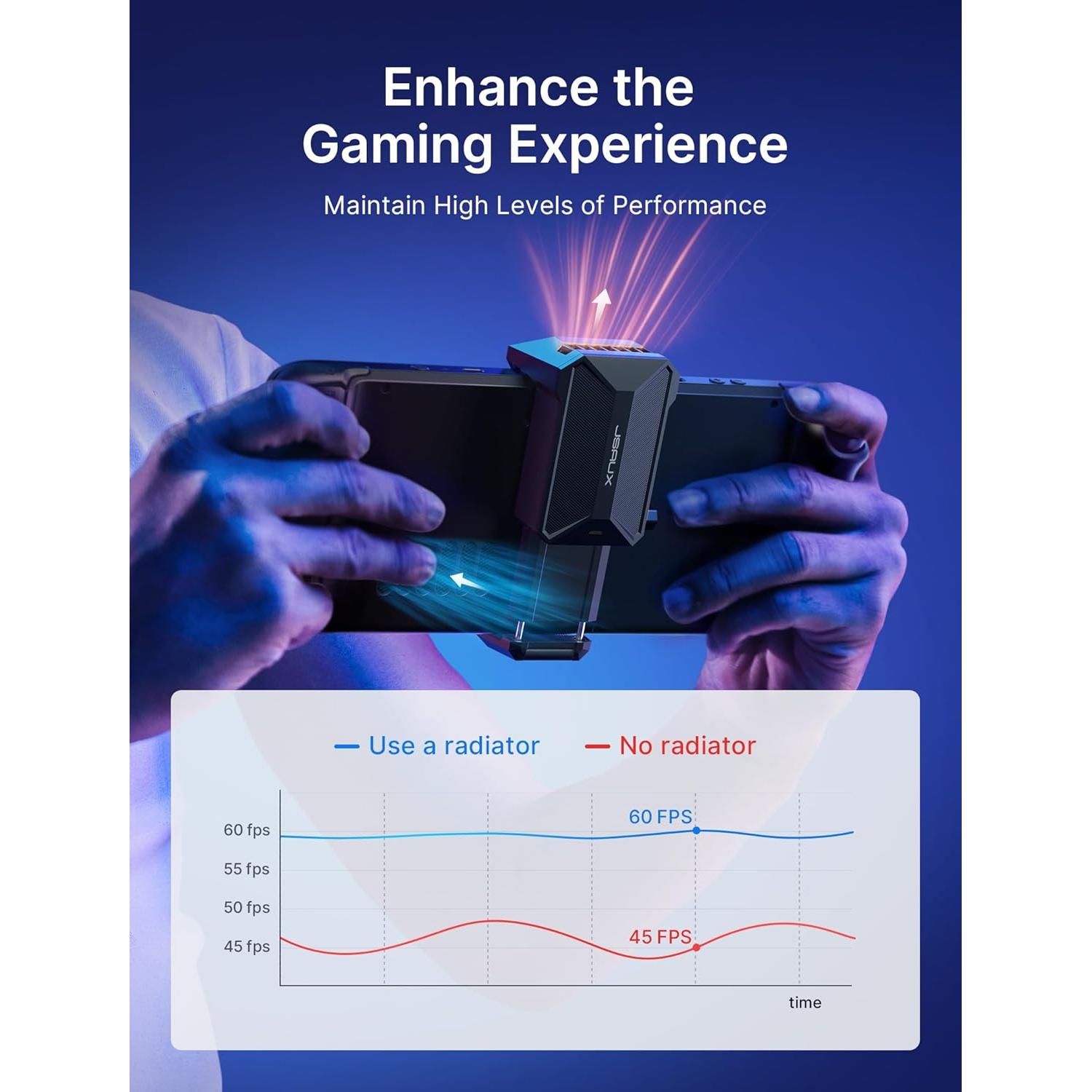 Ventilador JSAUX GP0201 para Steam Deck con Soporte