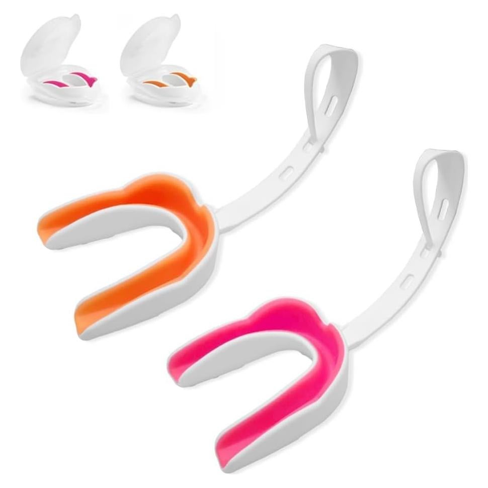 Paquete de 2 Protectores Bucales KLASHE para Jóvenes - Rosa y Naranja