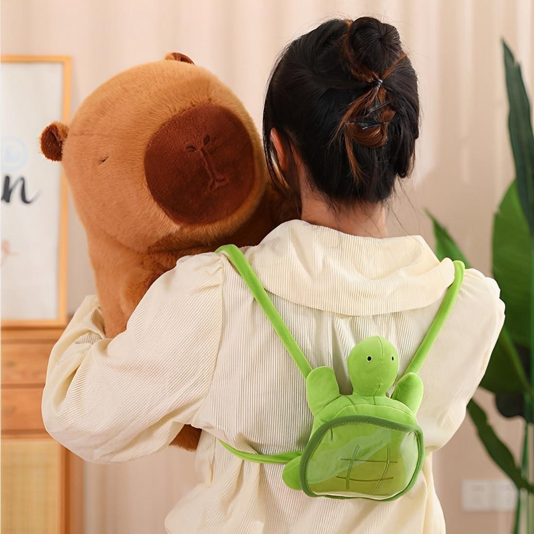 Juguete de Peluche Capibara JPORSHU 25.4cm con Mochila