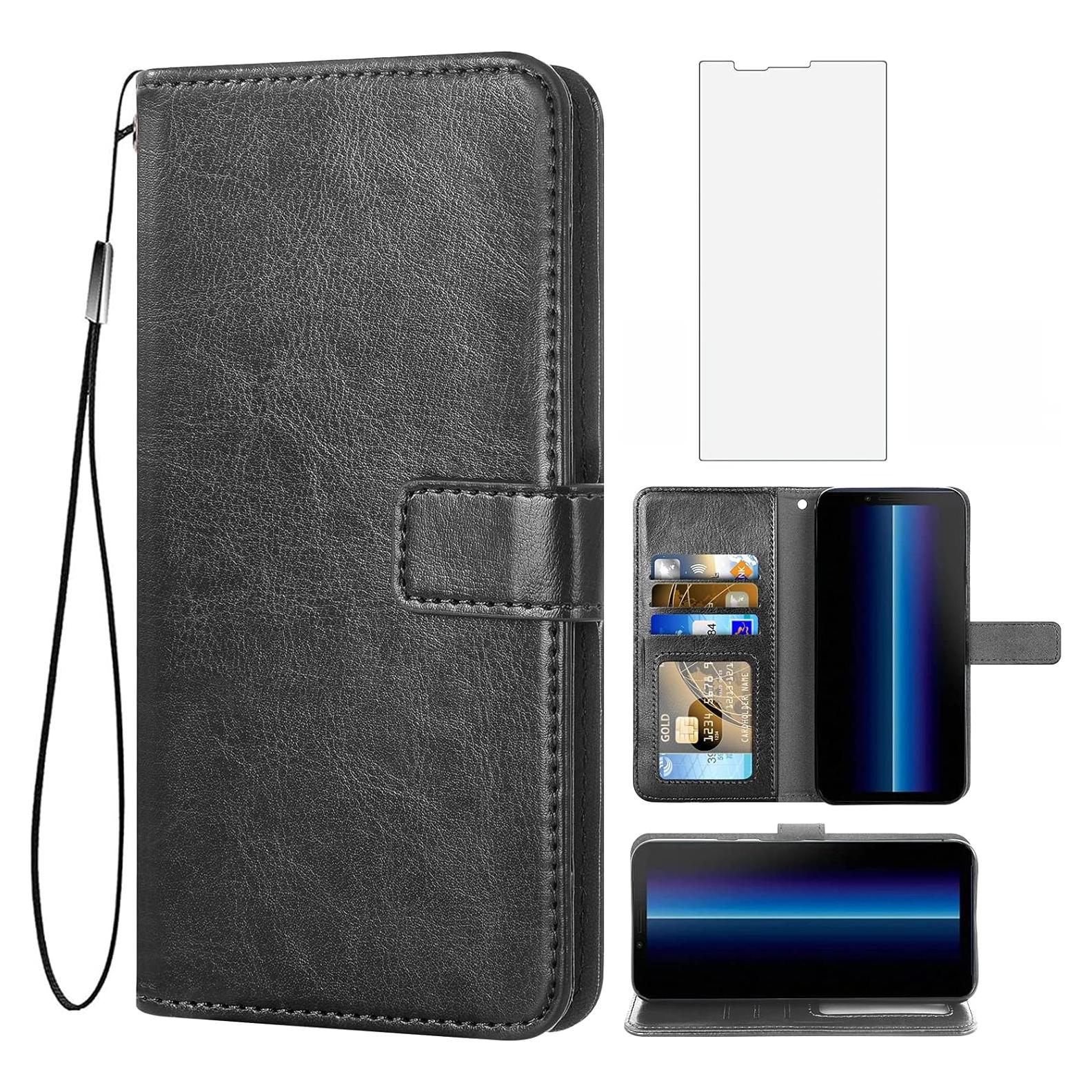 Funda de Cartera Asuwish para Sony Xperia 10 II - Negro