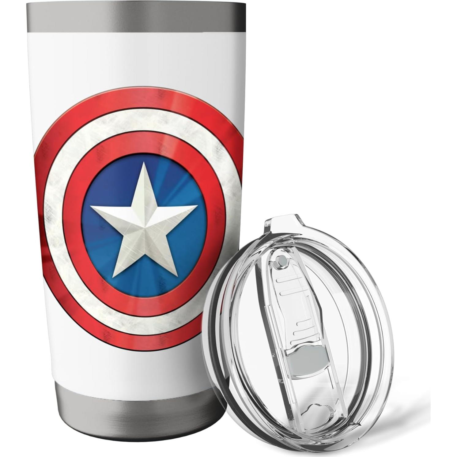 Vaso Aislado de Acero Inoxidable Marvel Capitán América 20 oz