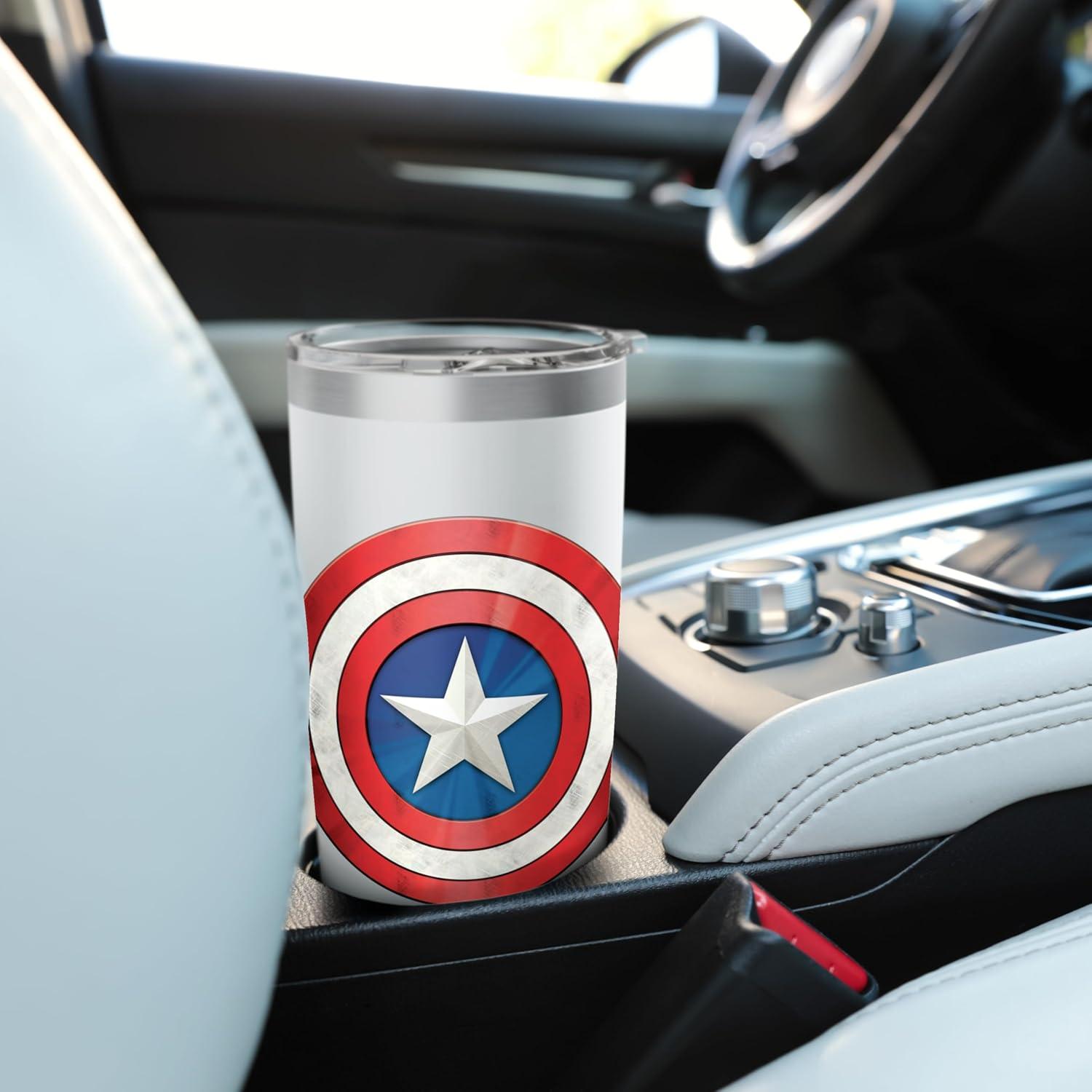 Vaso Aislado de Acero Inoxidable Marvel Capitán América 20 oz