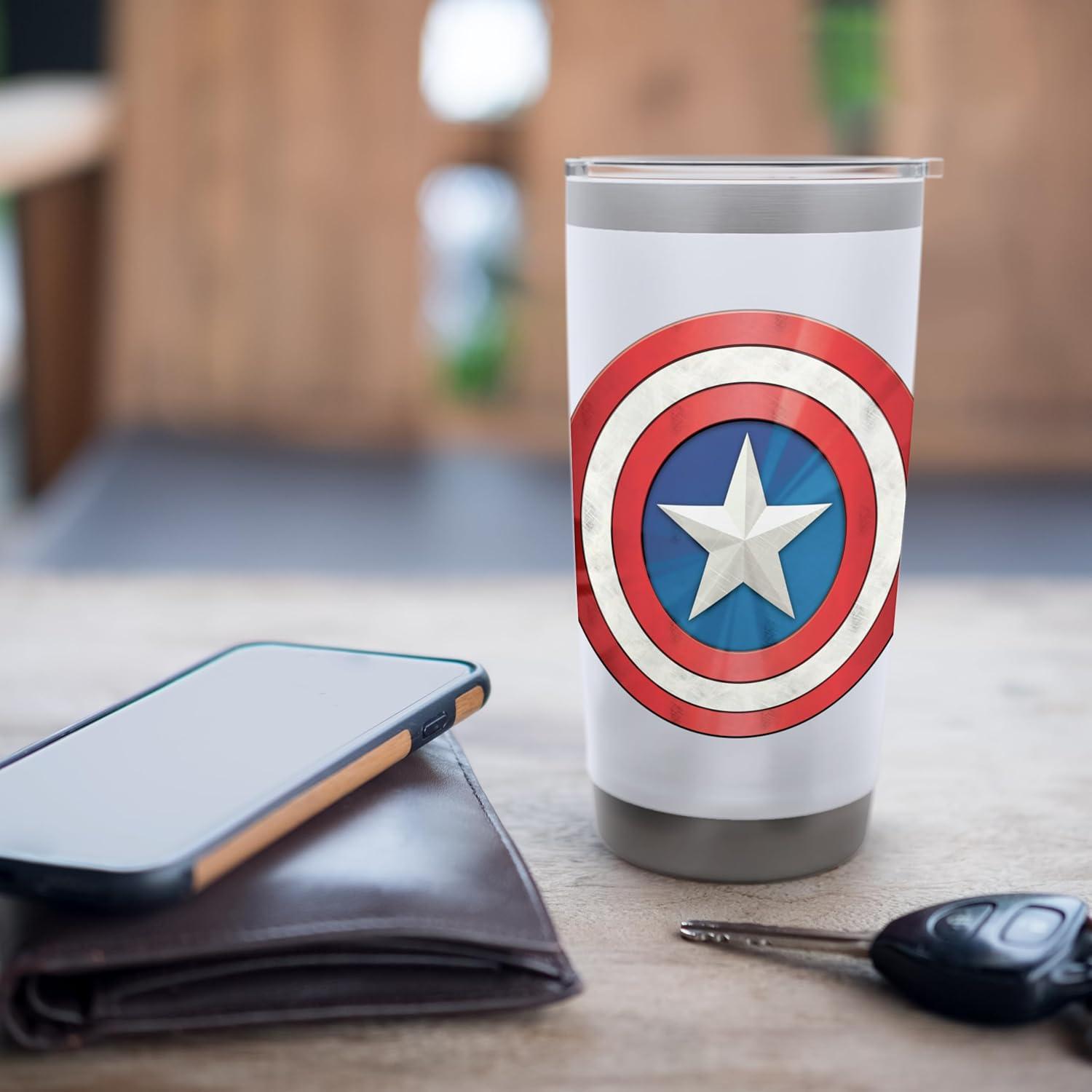 Vaso Aislado de Acero Inoxidable Marvel Capitán América 20 oz