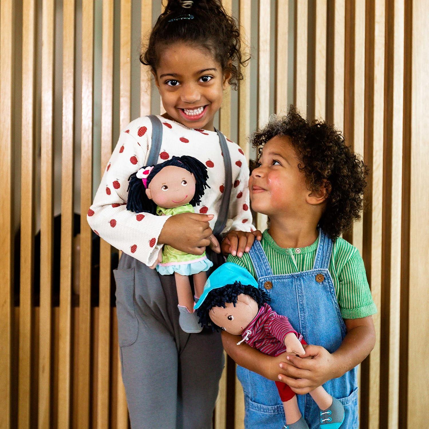 Muñeca Bebé HABA Cari 30.48 cm con Coletas Negras - Lavable