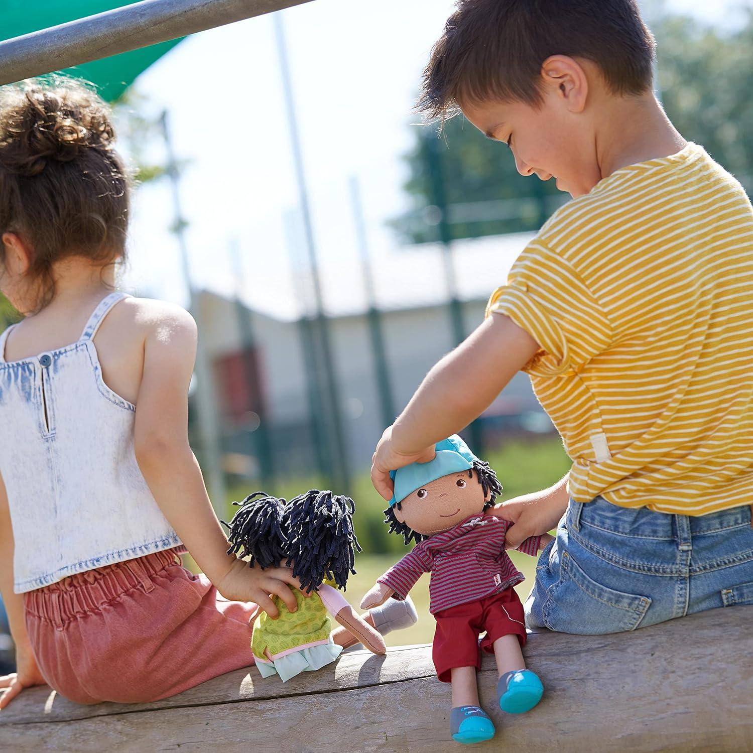 Muñeca Bebé HABA Cari 30.48 cm con Coletas Negras - Lavable