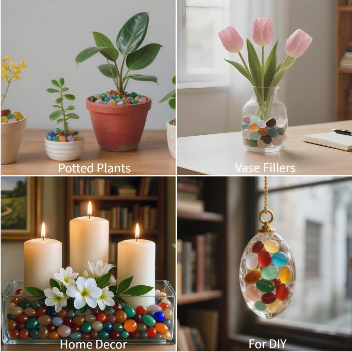 Piedras Decorativas Pulidas HONCASTD 1-3 cm para Jardín